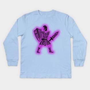 ARMOR OF GOD PURPLE Kids Long Sleeve T-Shirt